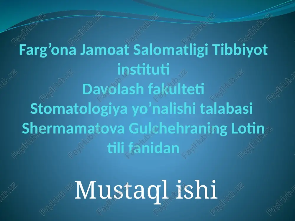 lotin terminologiyasining asoschilari — PPTX
