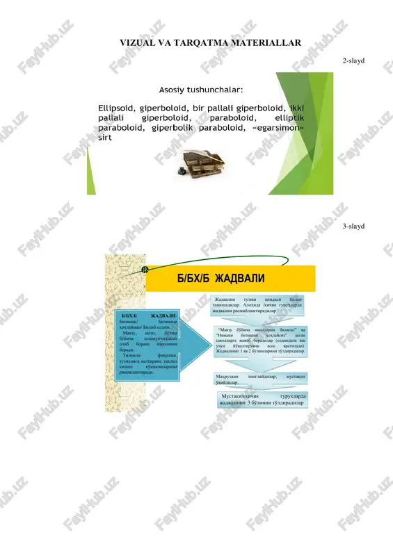 ikkinchi tartibli chiziqlar 3 o'lchovli — PDF