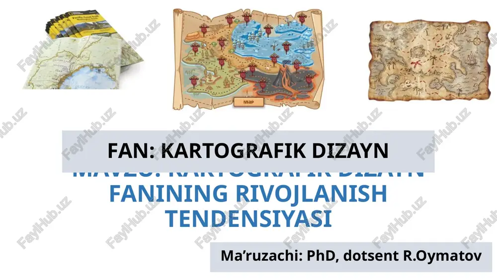 kartografik dizayn fanining rivojlanish tendensiyasi — PPTX