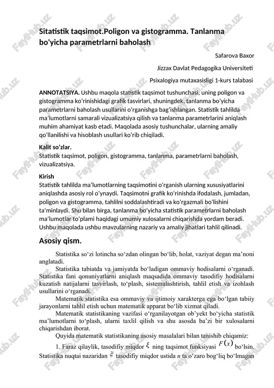 statistik taqsimot — DOCX