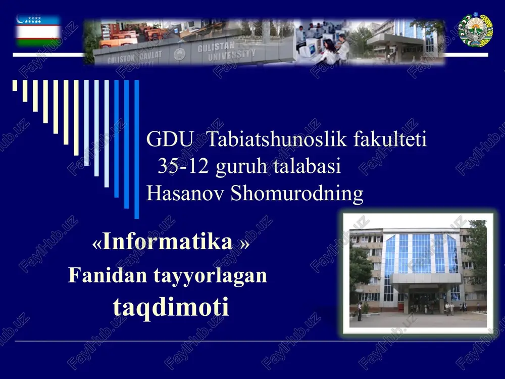 informatika fanining vujudga kelishi tarixi va hozirgi kundagi o`rni — PPT
