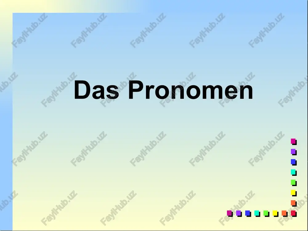 das pronomen — PPTX