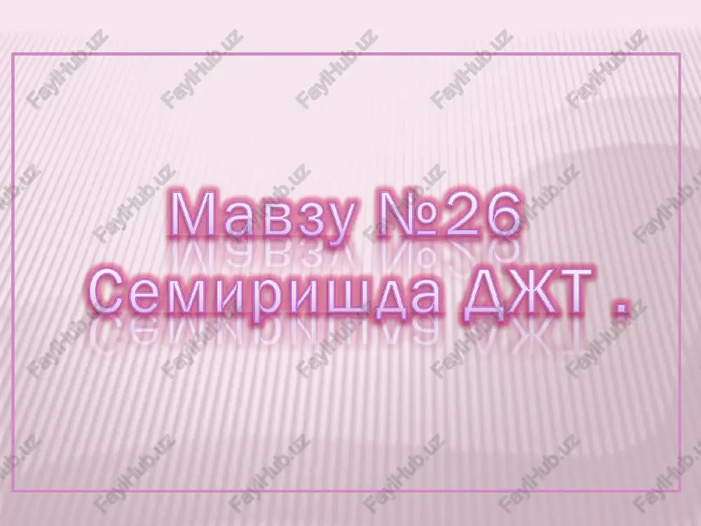 modda almashishi kasalligida patologik o'zgarishlar — PPT