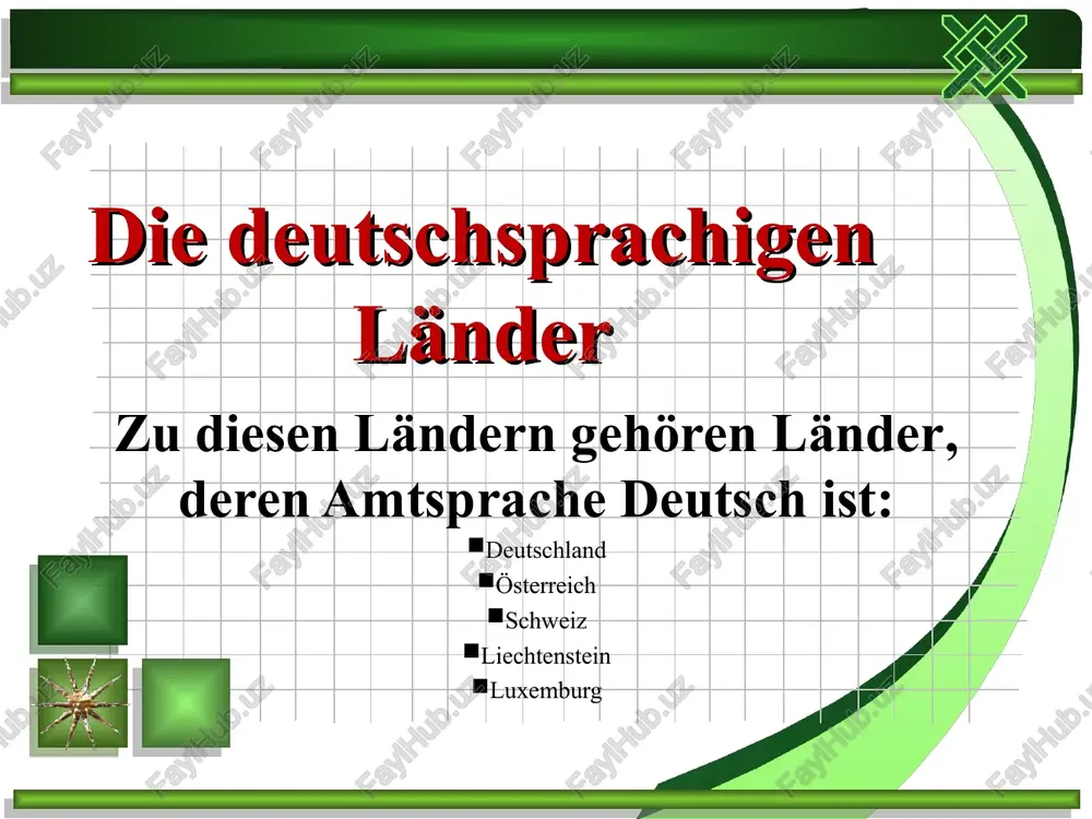 deutschsprachige länder — PPT