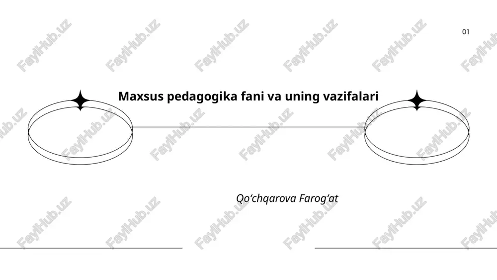 maxsus pedagogika fani va uning vazifalari — PPTX