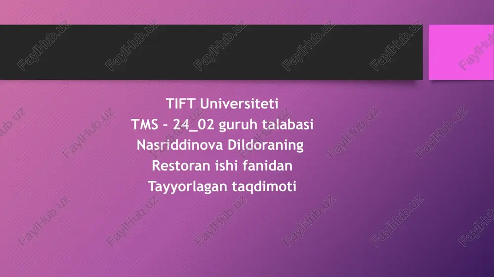 mijozlarga kutib olish va joylashtirish — PPTX