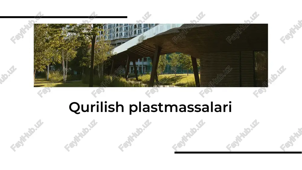qurilish plastmassalari — PDF