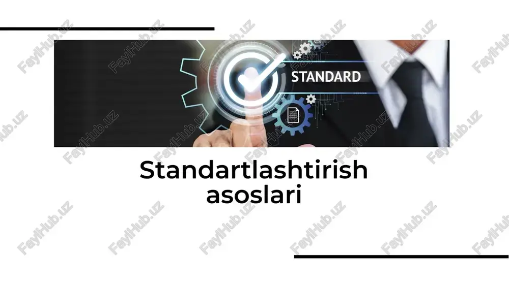 standartlashtirish asoslari — PDF