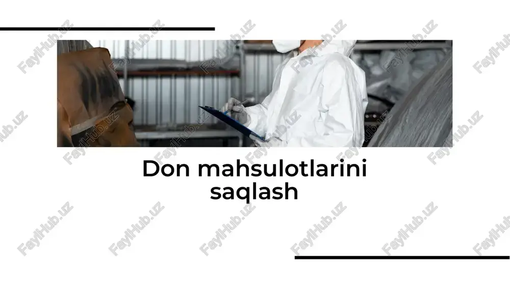 don mahsulotlarini saqlash — PDF