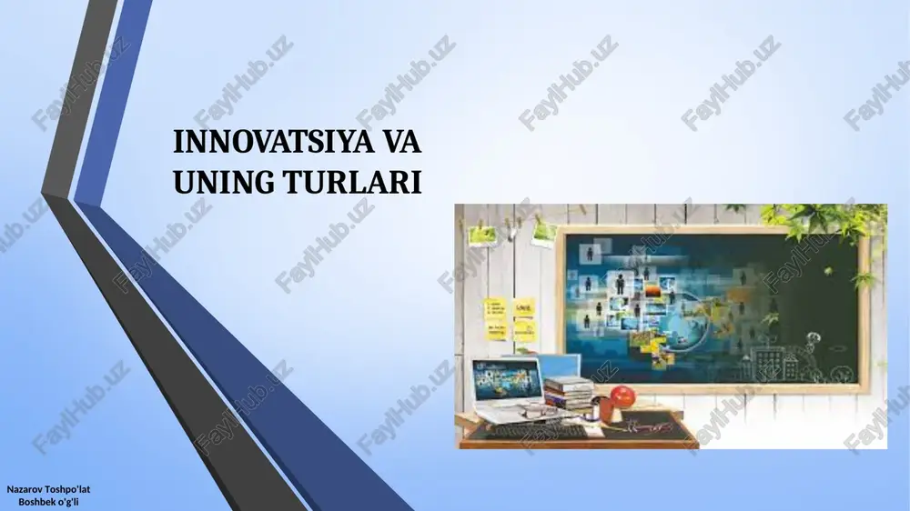 innovatsiya va uning turlari — PPT