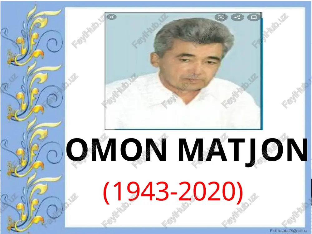 omon matjon — PPTX