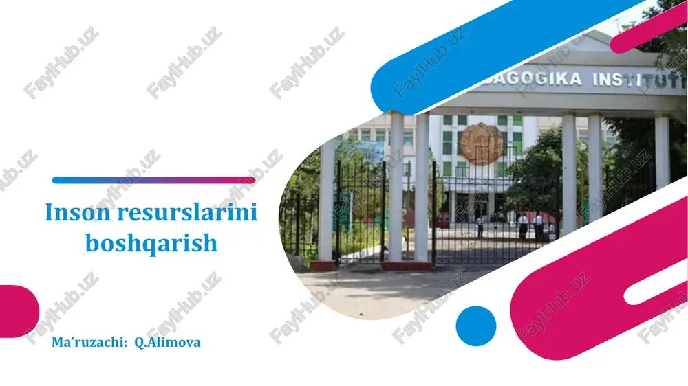 insonresurslariniboshqarish — PPTX