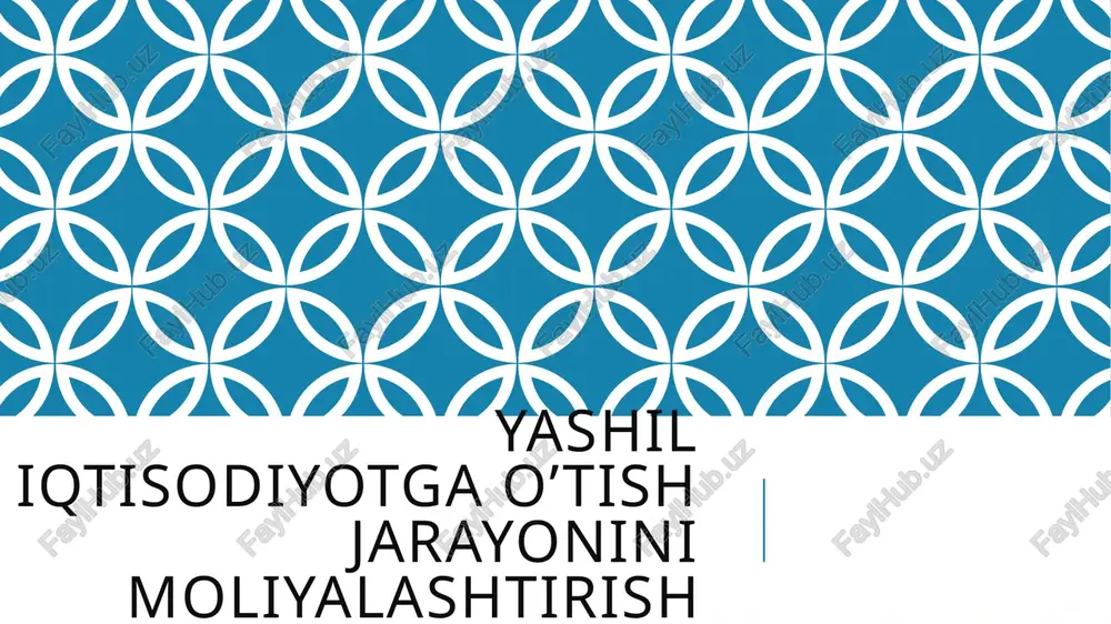 yashil iqtisodiyot — PPTX