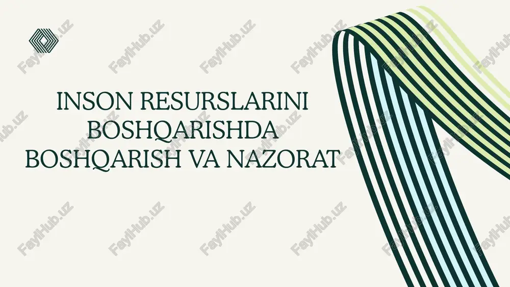birgalikda boshqarish tushunchasi — PPTX