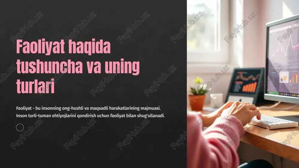 faoliyatning turlari — PPTX