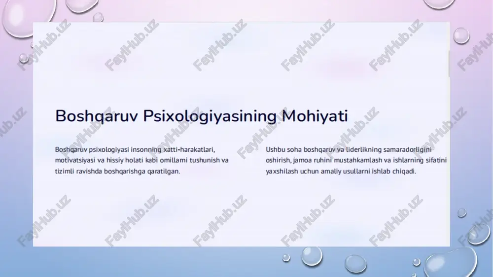 liderlikning asosiy xususiyatlari — PPTX