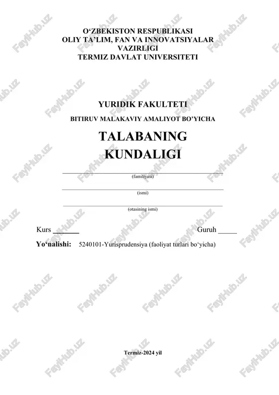 yuridik ta'lim muassalari — DOC