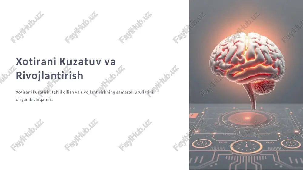 xotirani kuzatuv va rivojlantirish — PPTX