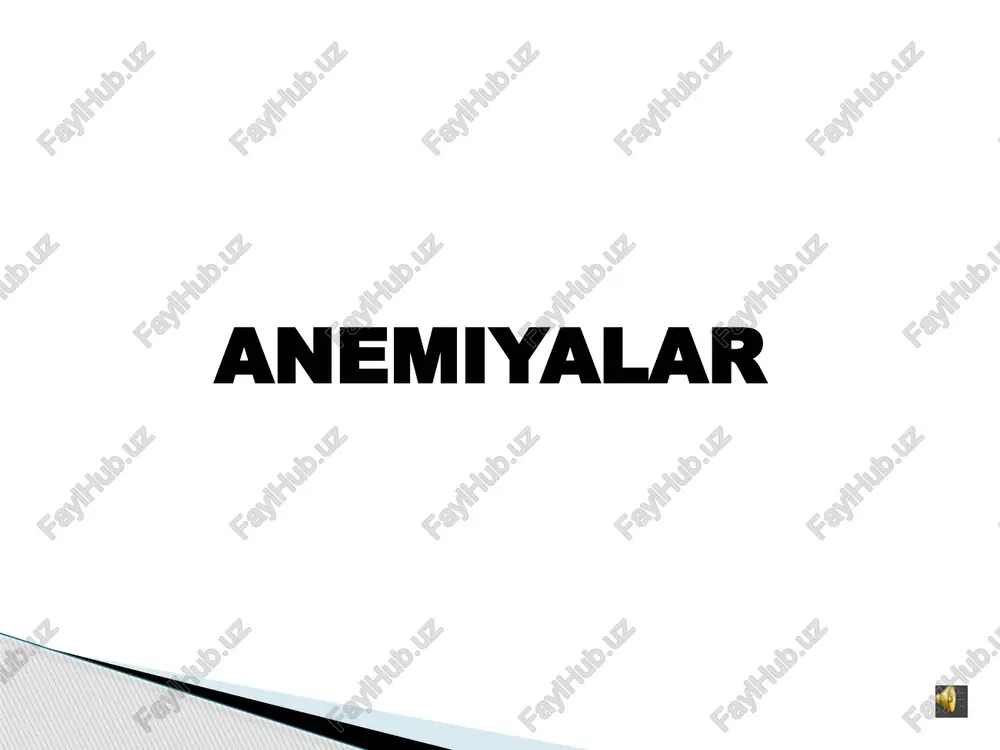 anemiyalar — PPTX