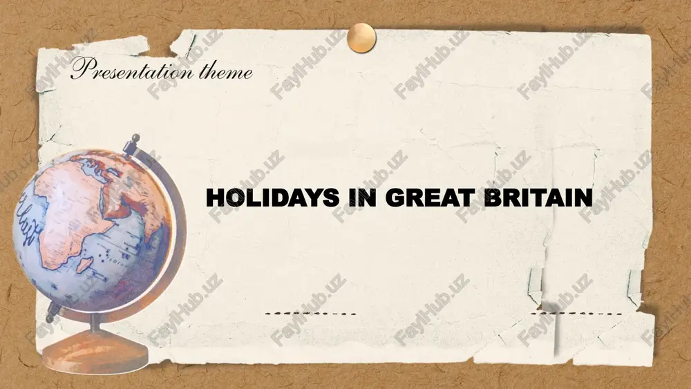 holidays in great britain — PPTX