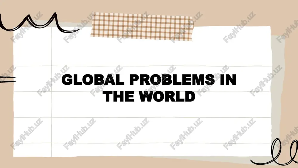 global problems in the world — PPTX