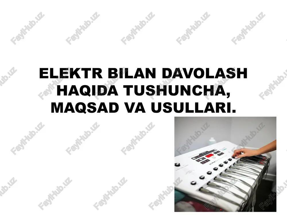 elektr bilan davolash — PPTX