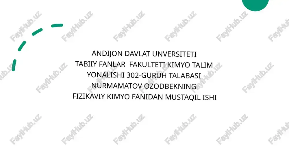 tabiiy fanlar fakulteti kimyo talim — PPTX