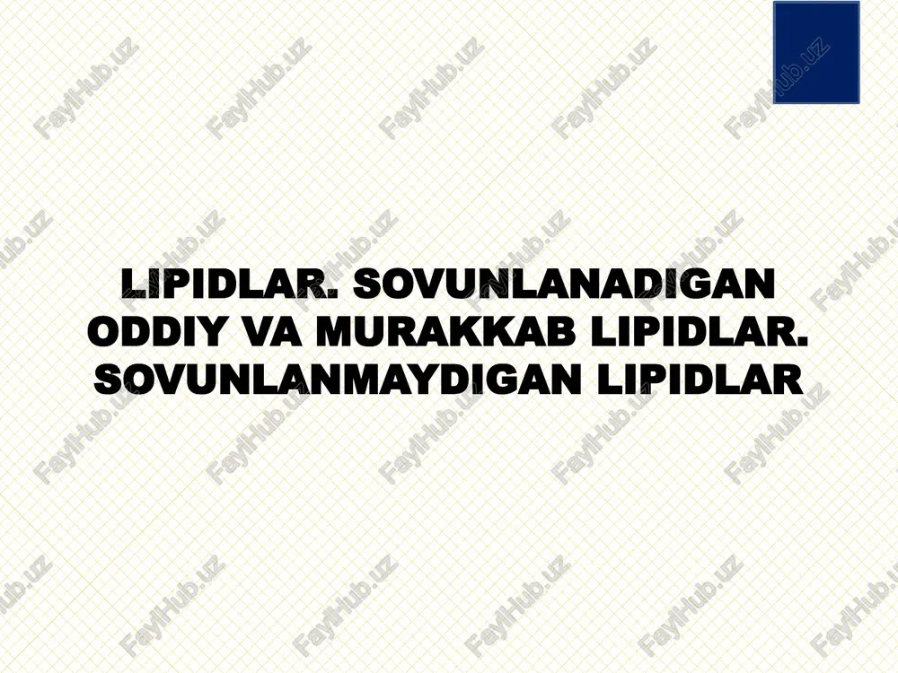 lipidlar — PPTX