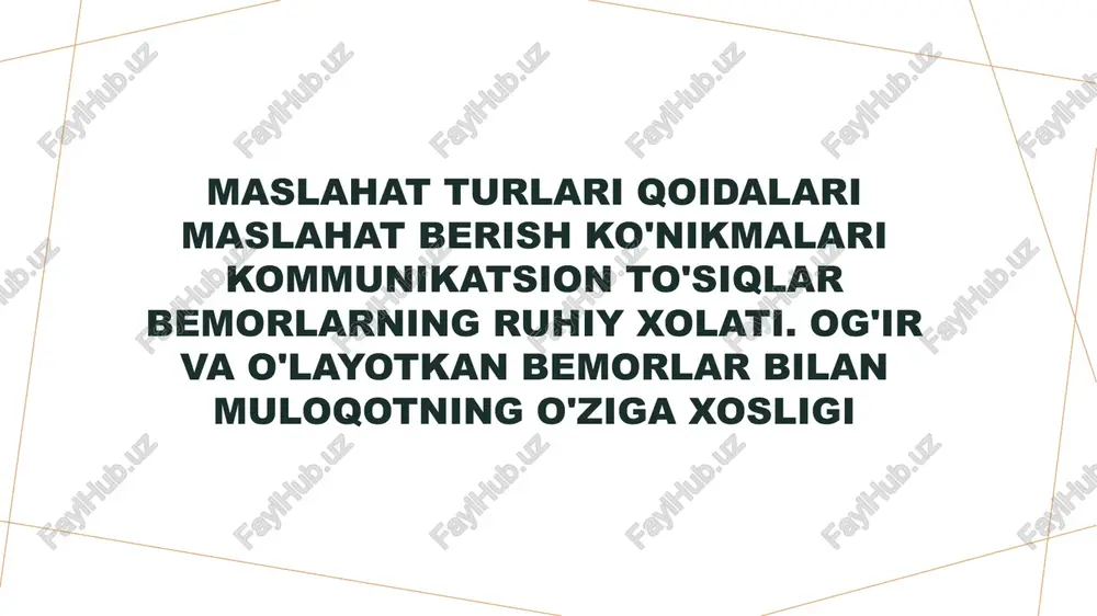 maslahat turlari — PPTX