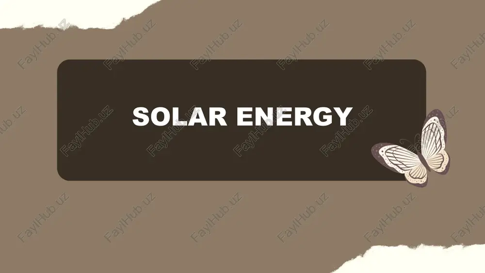 solar energy — PPTX