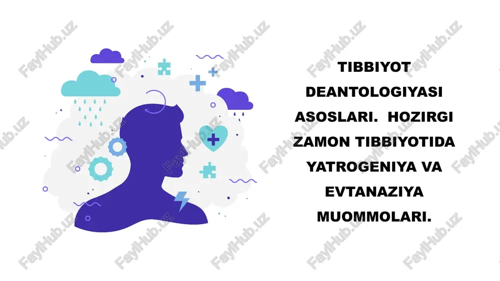 tibbiyot deantologiyasi asoslari — PPTX