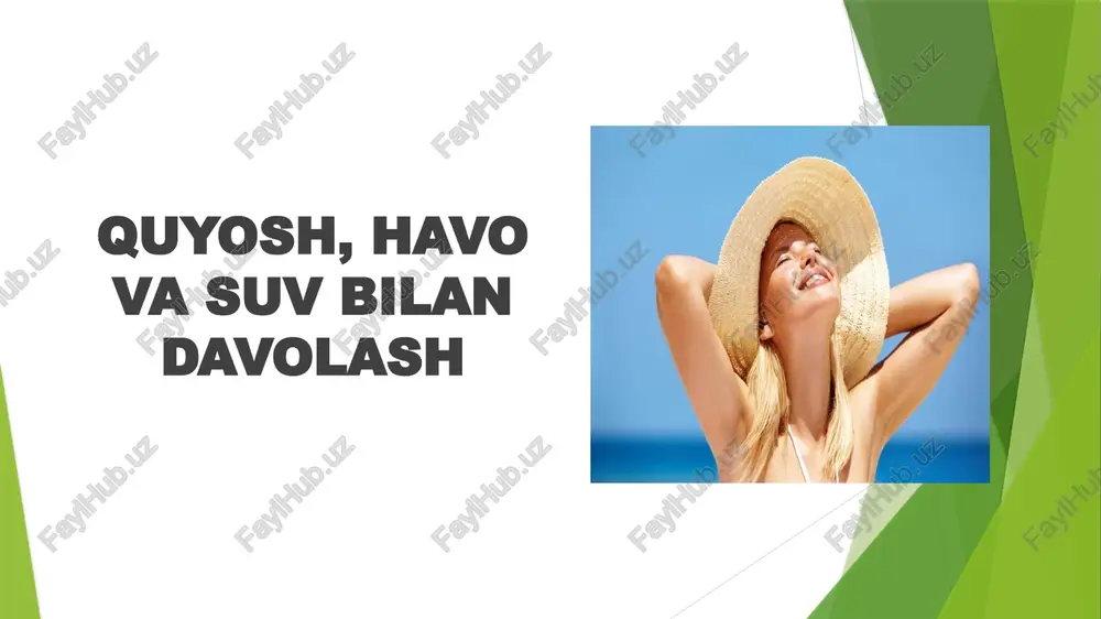 quyosh, havo va suv bilan davolash — PPTX