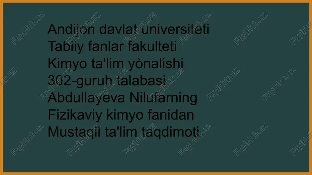 korroziyadan himoyalanishning zamonaviy usullari — PPTX