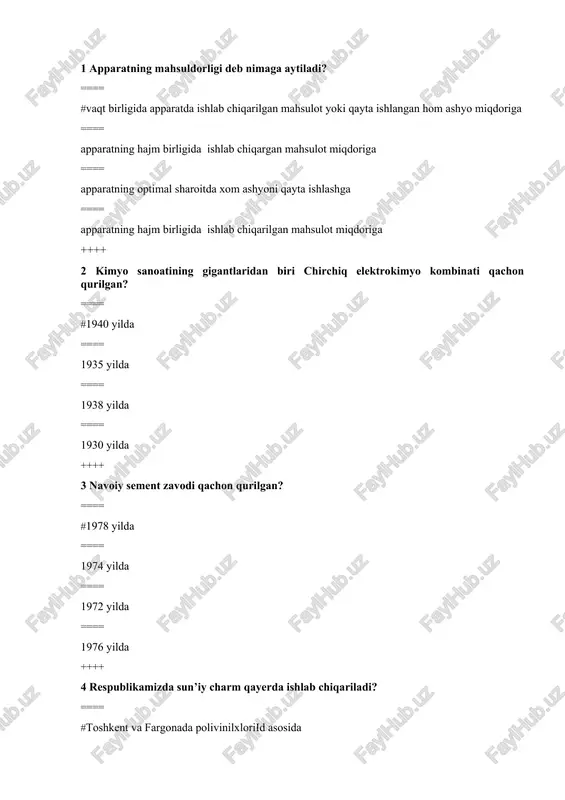 apparatning mahsuldorligi — DOCX