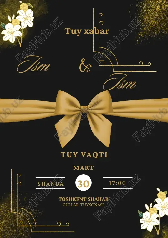 to‘y taklifnomasi — PPTX