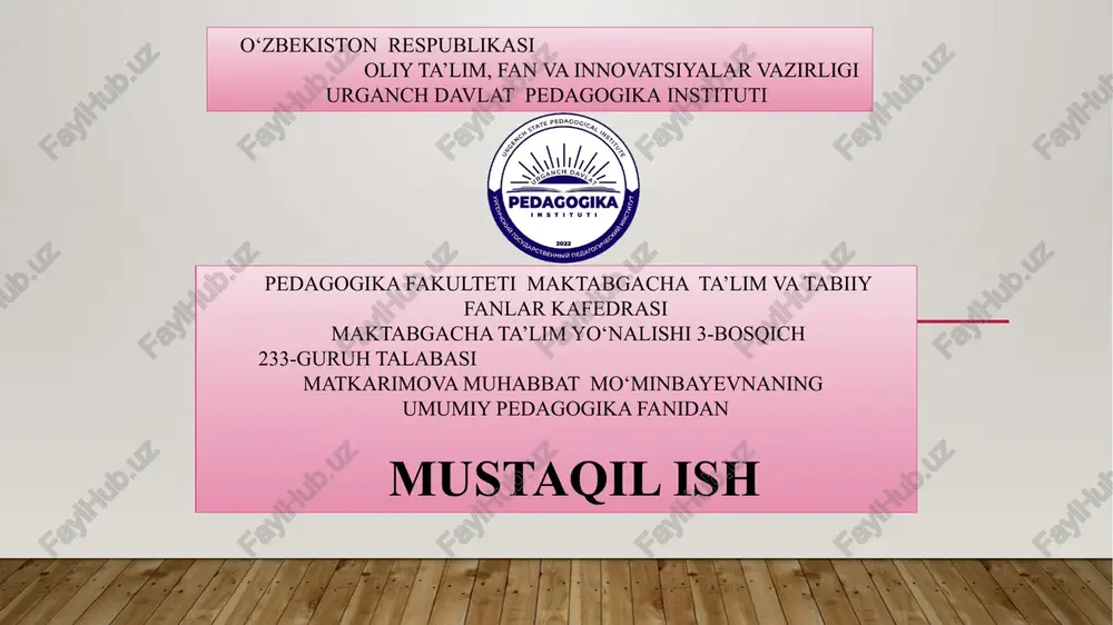 mirzo ulug‘bekning marifatparvarlik foaliyati — PPTX