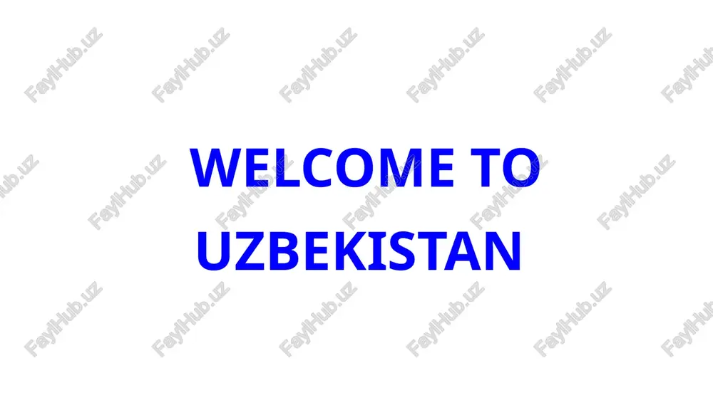 welcome to uzbekistan — PPTX