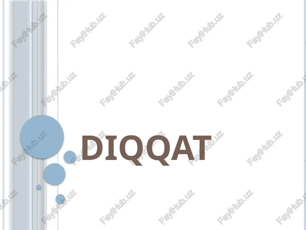 diqqat xususiyatlari — PPTX