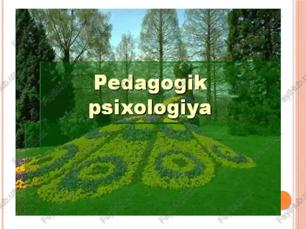 pedagogik psixologiya — PPTX
