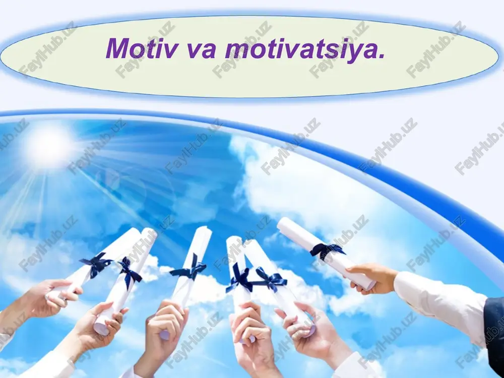 motiv va motivatsiya — PPT