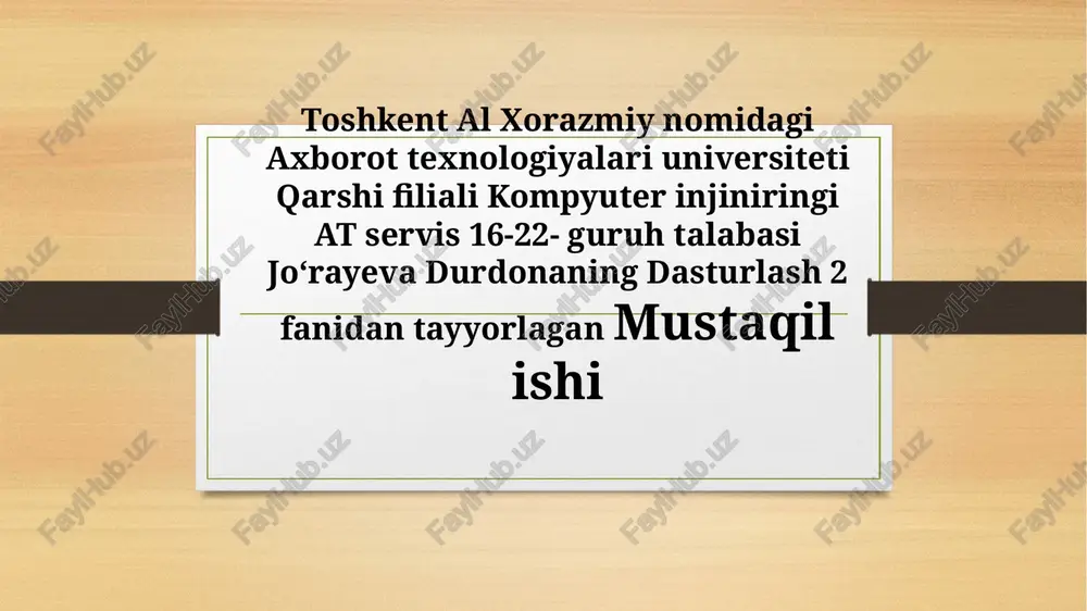 tkinter bilan foydalanuvchigrafik interfeysni yaratish — PPTX