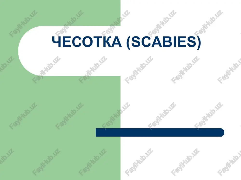 chesotka (scabies) — PPTX