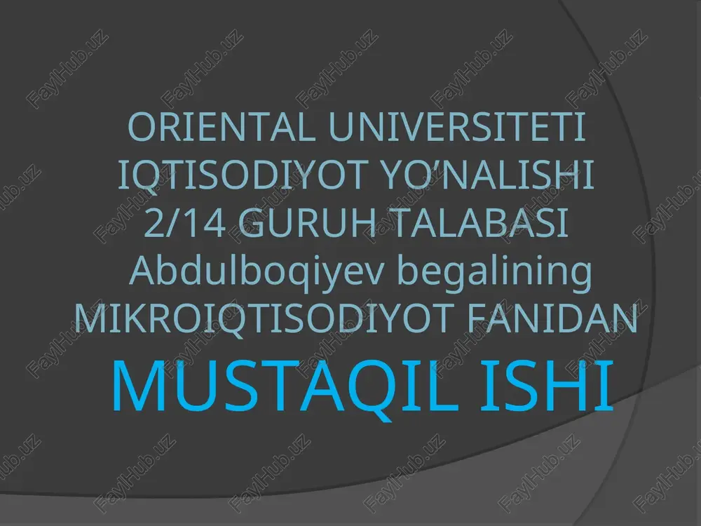 investitsiyalar korxonaning ishlab chiqarish salohiyati — PPT