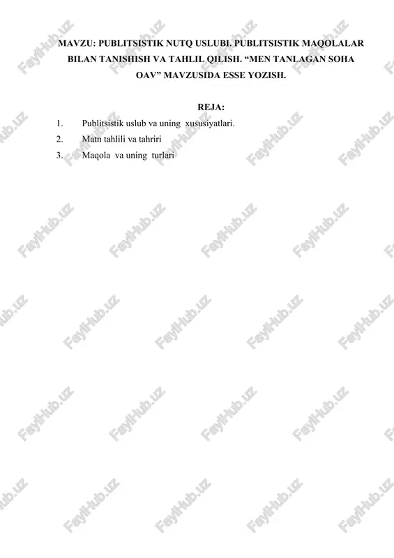publitsistik nutq uslubi — DOCX