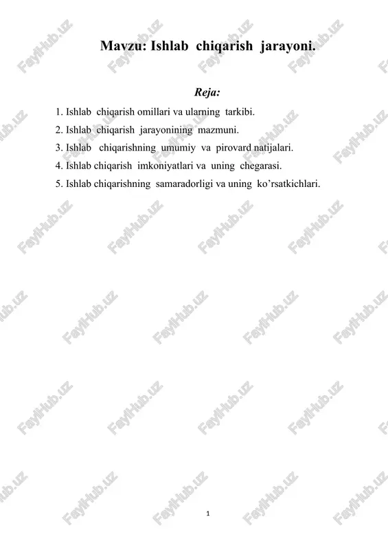 ishlab chiqarish jarayoni — DOCX