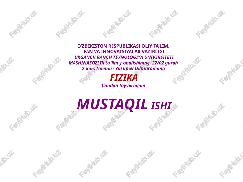 mustaqilishi nanokristallimateriallar — PPTX