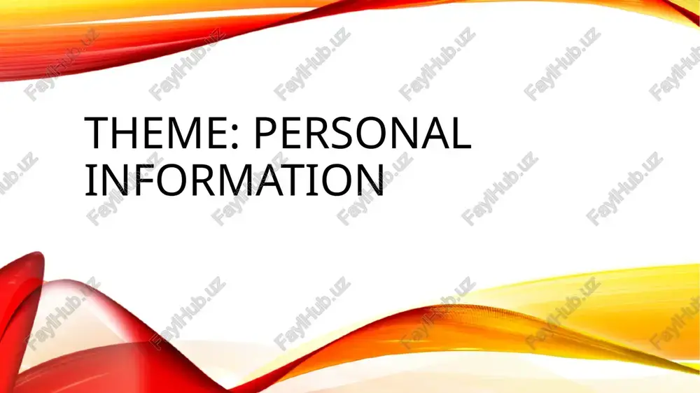 personal information — PPTX