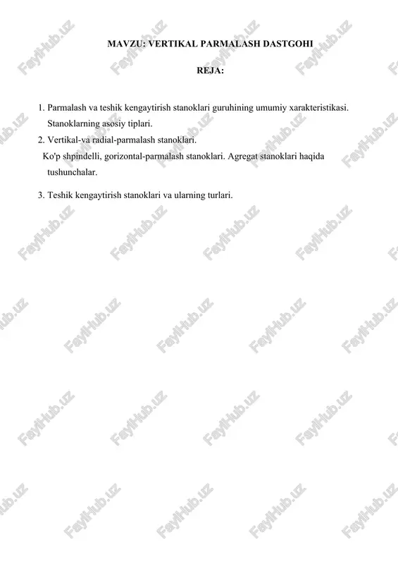 vertikal parmalash dastgohi — DOCX