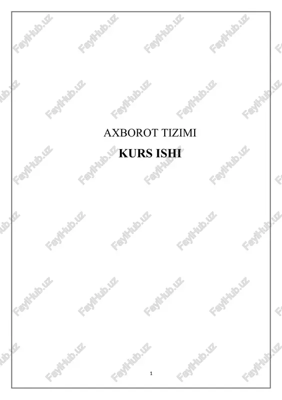 axborot tizimi — DOCX