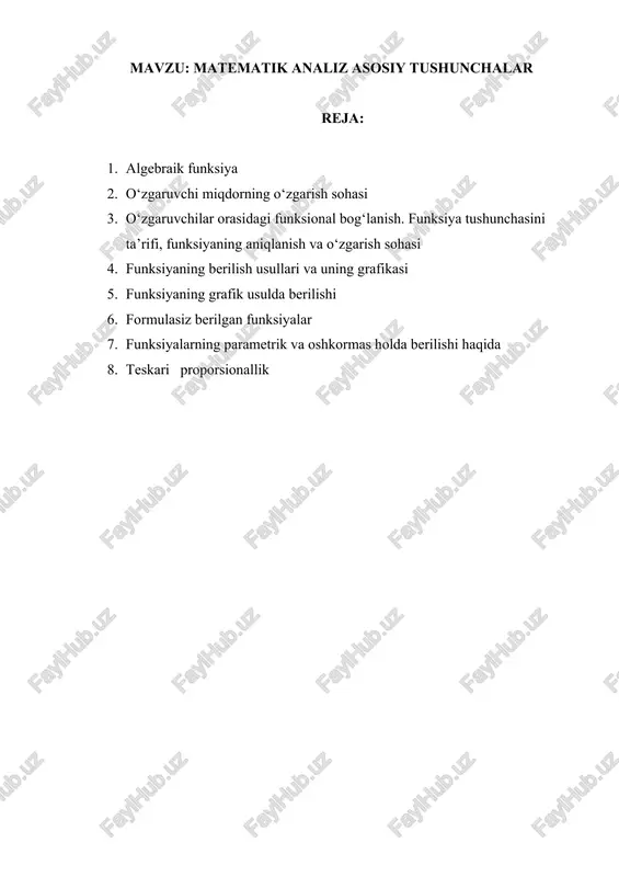 matematik analiz asosiy tushunchalar — DOCX